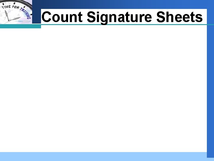 Company LOGO Count Signature Sheets 