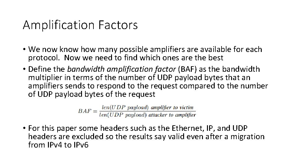 Amplification Factors • We now know how many possible amplifiers are available for each