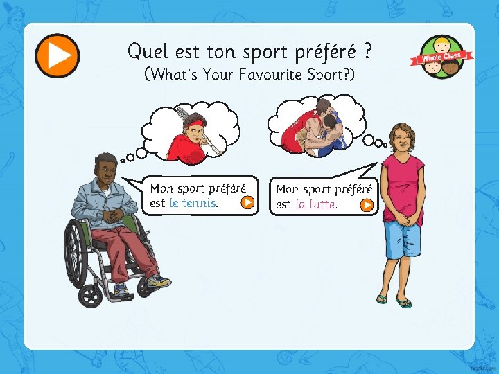 Quel est ton sport préféré ? (What’s Your Favourite Sport? ) Mon sport préféré