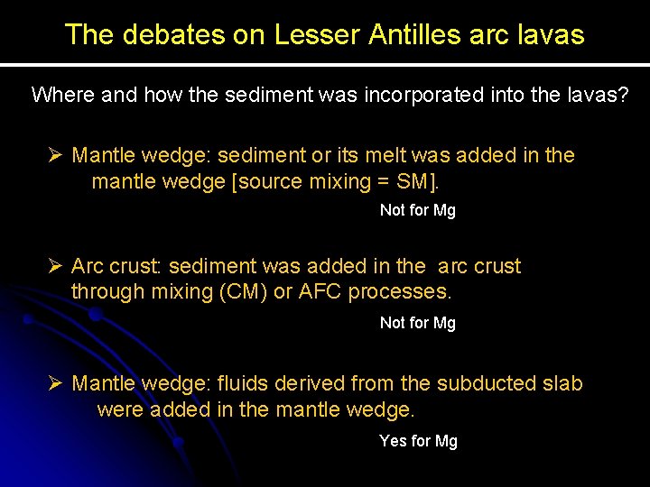 The debates on Lesser Antilles arc lavas Where and how the sediment was incorporated