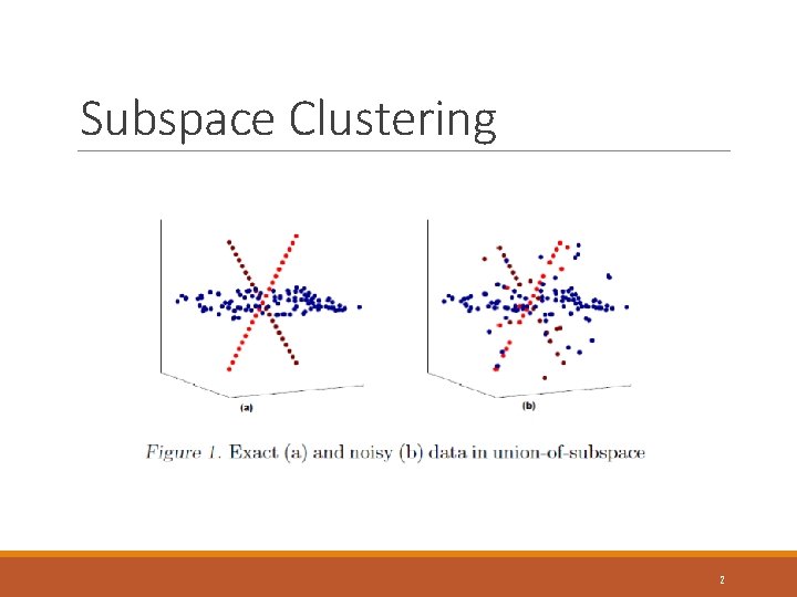 Subspace Clustering 2 