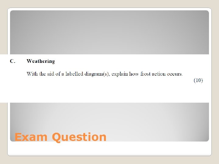 Exam Question 