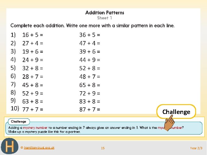 Challenge © hamilton-trust. org. uk 15 Year 2/3 
