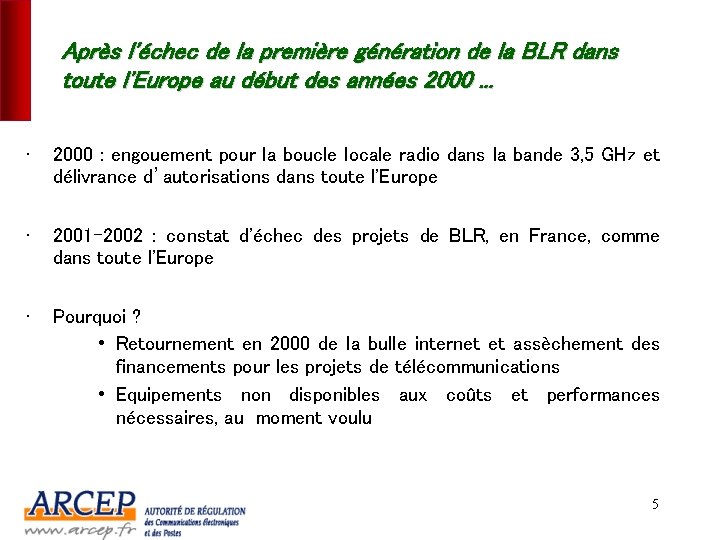 Après l'échec de la première génération de la BLR dans toute l'Europe au début