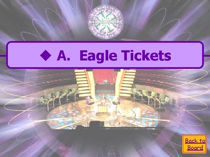 u A. Eagle Tickets Back to Board 