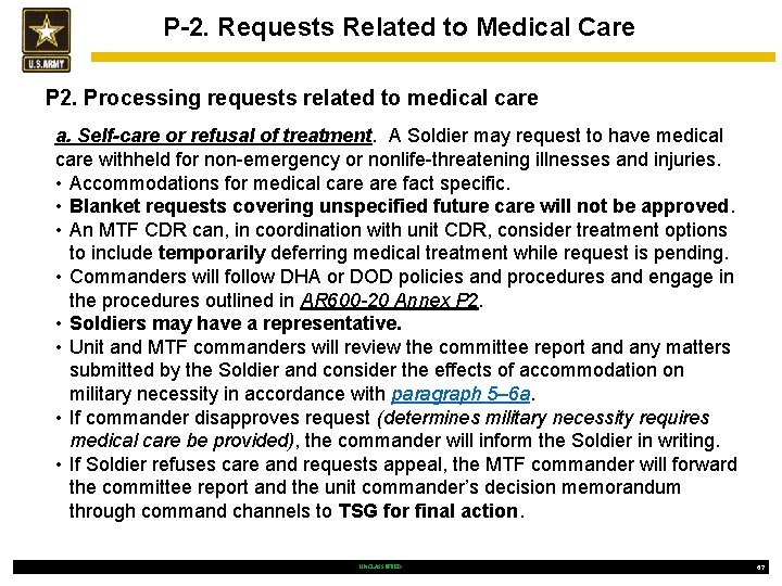 P-2. Requests Related to Medical Care P 2. Processing requests related to medical care