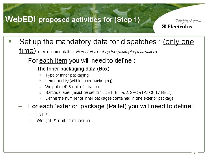 Web. EDI proposed activities for (Step 1) § Set up the mandatory data for