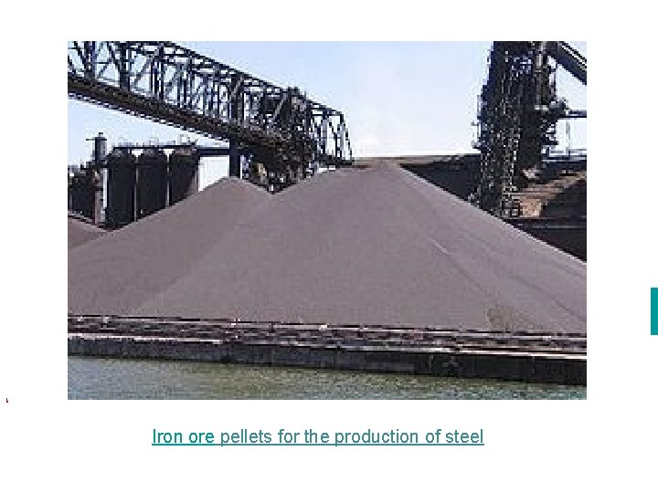 I Iron ore pellets for the production of steel 