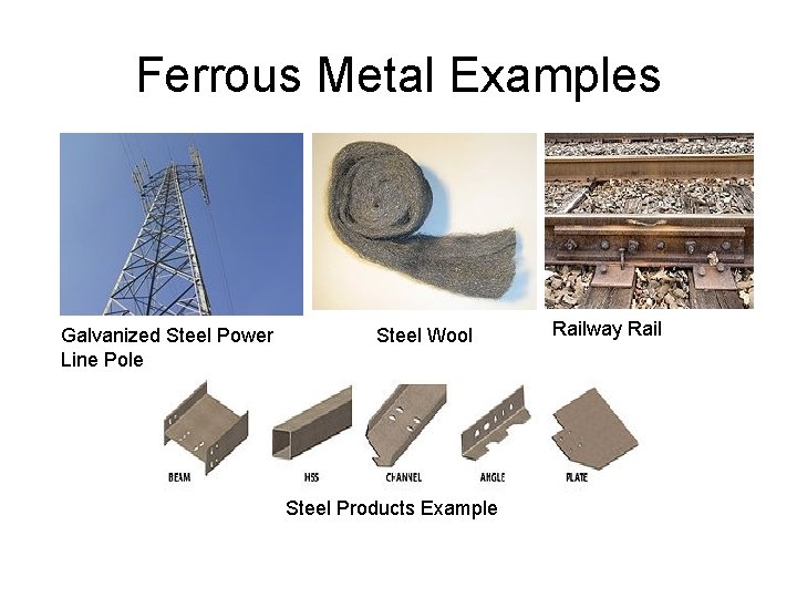 Ferrous Metal Examples Galvanized Steel Power Line Pole Steel Wool Steel Products Example Railway