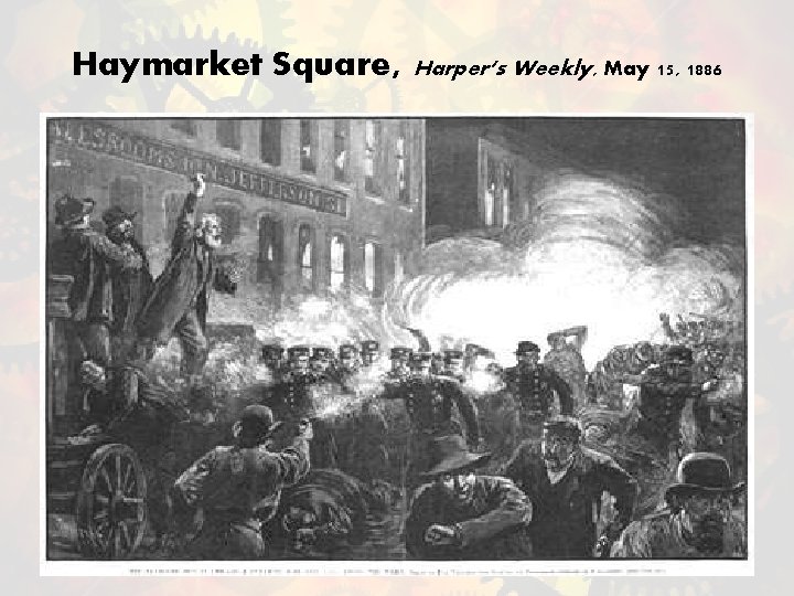 Haymarket Square, Harper’s Weekly, May 15, 1886 