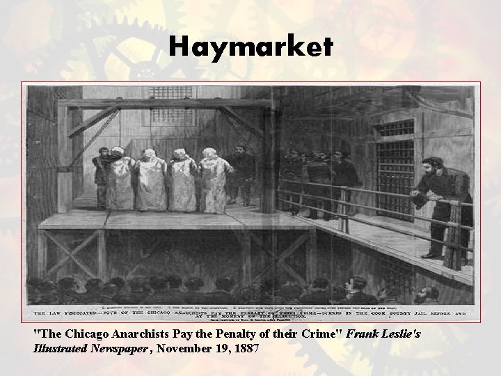Haymarket "The Chicago Anarchists Pay the Penalty of their Crime" Frank Leslie's Illustrated Newspaper
