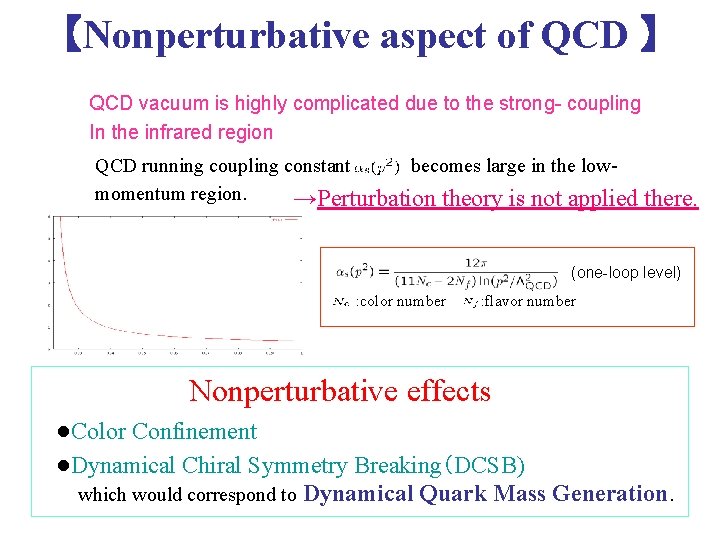 【Nonperturbative aspect of QCD 】 QCD vacuum is highly complicated due to the strong-