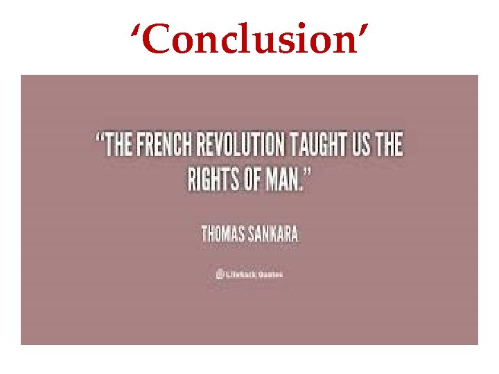 ‘Conclusion’ 