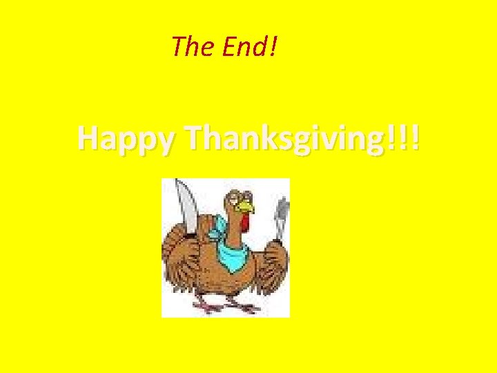 The End! Happy Thanksgiving!!! 