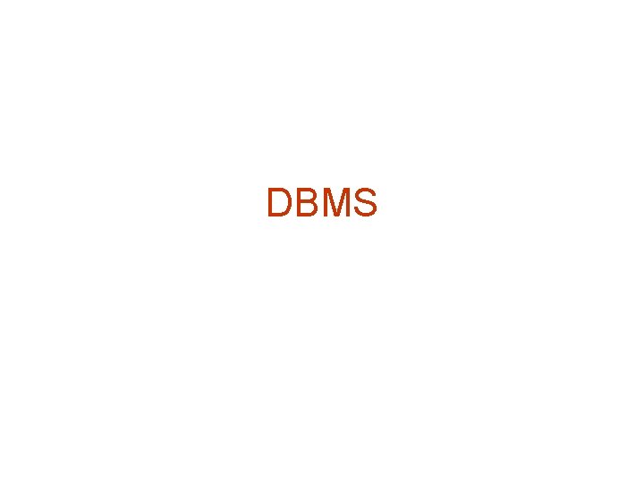 DBMS 