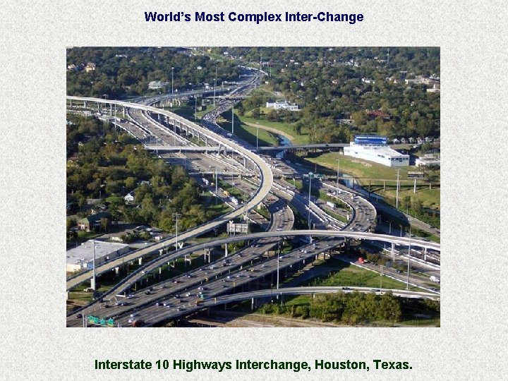 World’s Most Complex Inter-Change Interstate 10 Highways Interchange, Houston, Texas. 