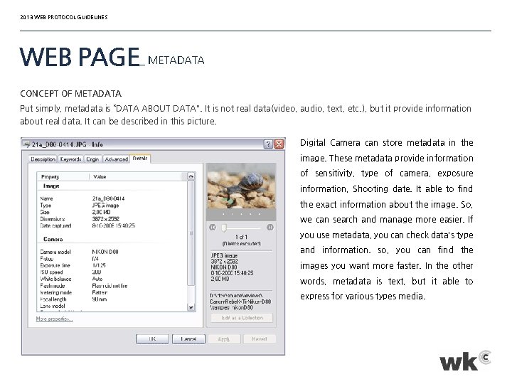 2013 WEB PROTOCOL GUIDELINES WEB PAGE_ METADATA CONCEPT OF METADATA Put simply, metadata is