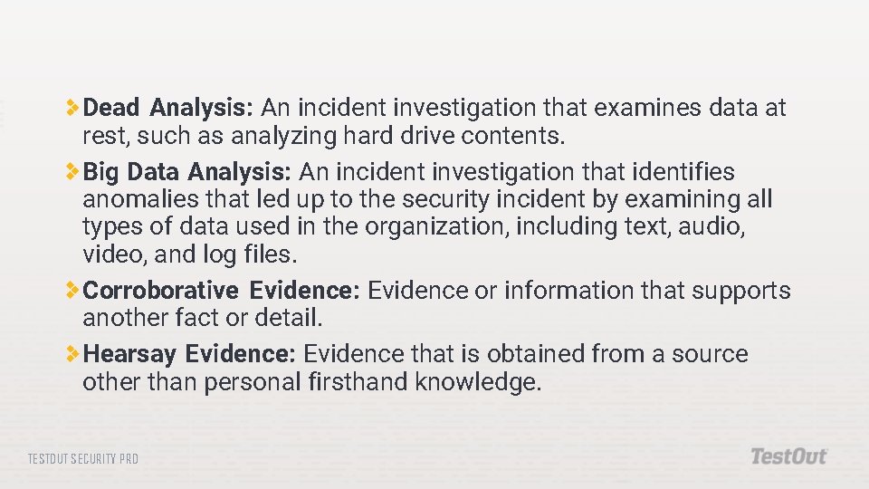 SECURITY BASICS TESTOUT SECURITY PRO Gather and authenticate