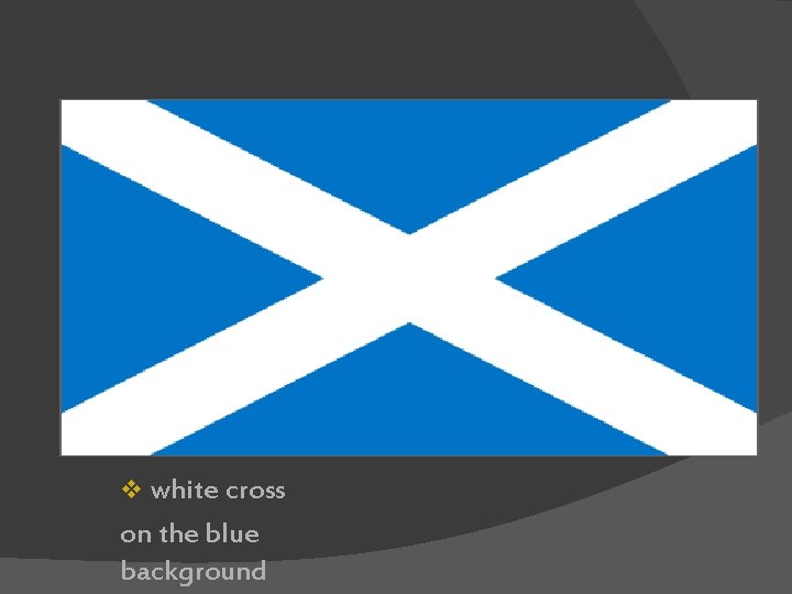 National flag v white cross on the blue background 