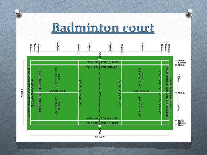 Badminton court 