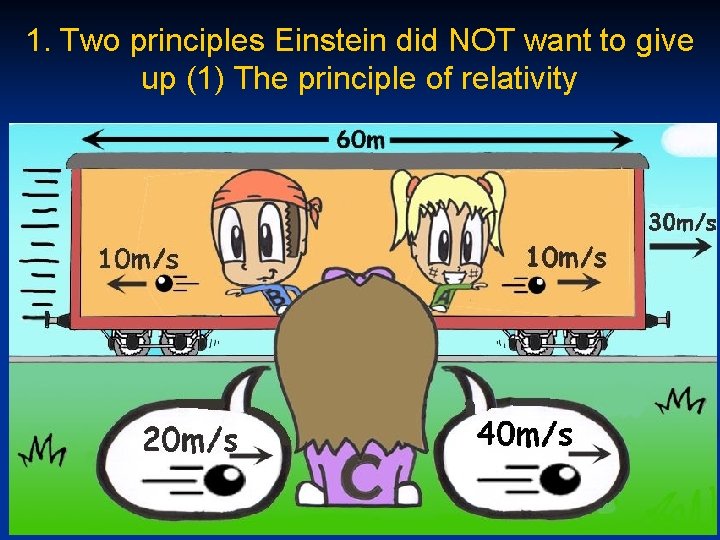 1. Two principles Einstein did NOT want to give up (1) The principle of
