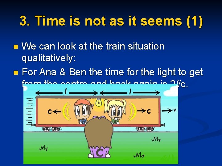 3. Time is not as it seems (1) We can look at the train