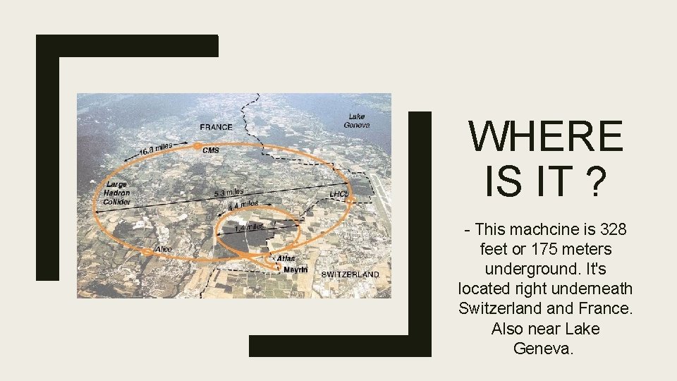 WHERE IS IT ? - This machcine is 328 feet or 175 meters underground.