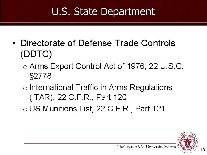 Export Control Basics Kristen Worman Assistant General Counsel