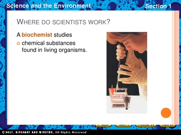 Science and the Environment Section 1 