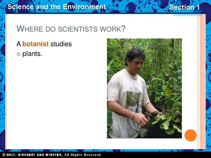 Science and the Environment Section 1 