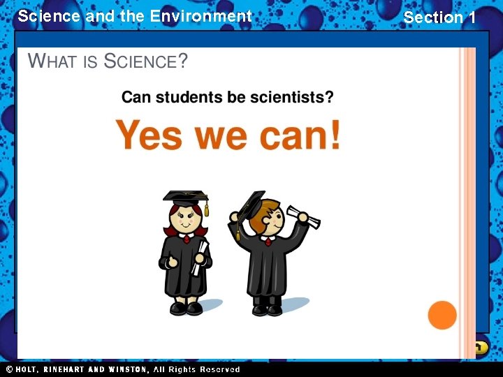 Science and the Environment Section 1 