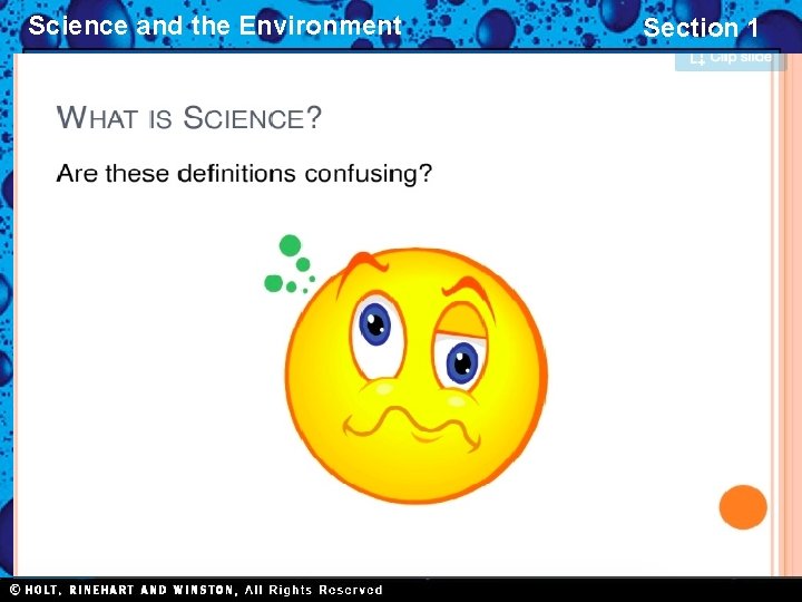 Science and the Environment Section 1 