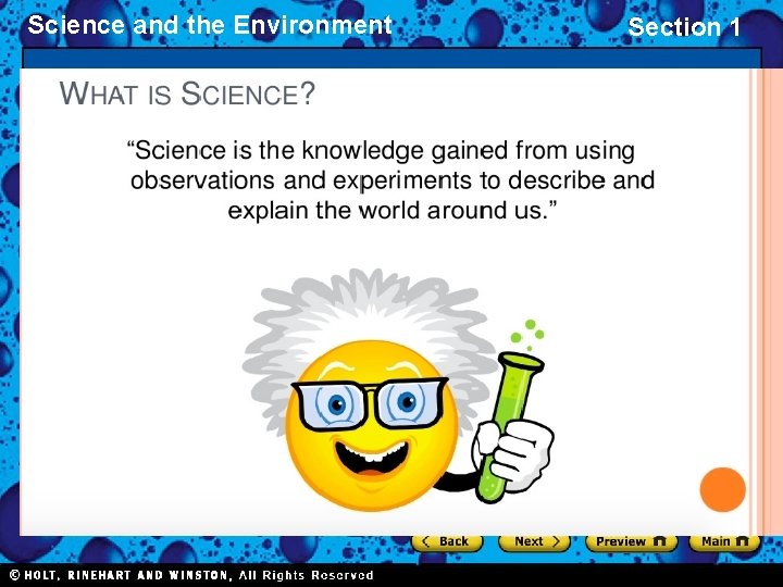 Science and the Environment Section 1 