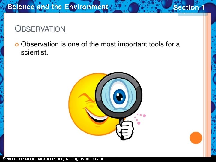 Science and the Environment Section 1 