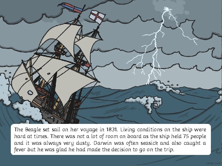 Aim Success Criteria The Beagle set sail on her voyage in 1831. Living conditions