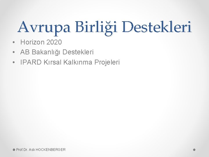 Avrupa Birliği Destekleri • Horizon 2020 • AB Bakanlığı Destekleri • IPARD Kırsal Kalkınma