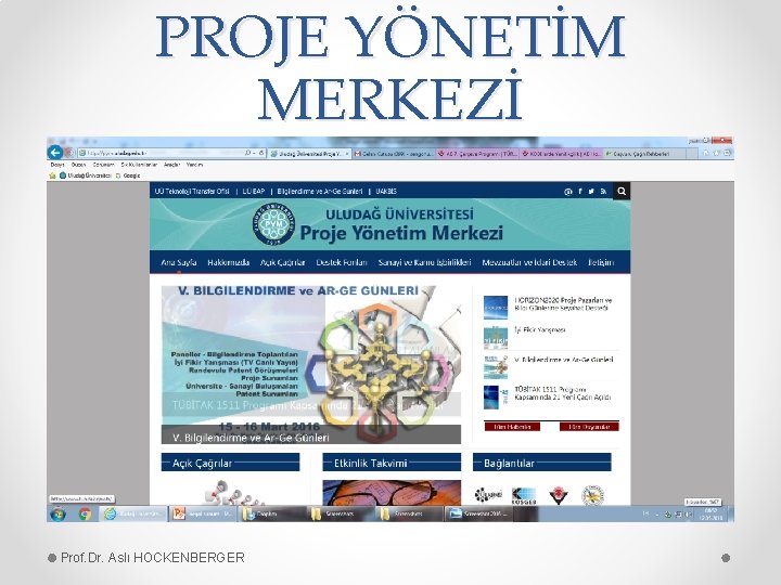 PROJE YÖNETİM MERKEZİ Prof. Dr. Aslı HOCKENBERGER 