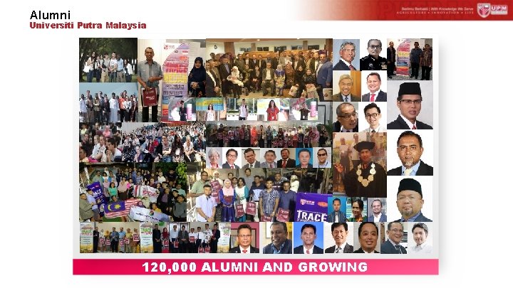 Alumni Universiti Putra Malaysia 120, 000 ALUMNI AND GROWING 
