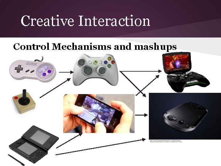 Creative Interaction Control Mechanisms and mashups 