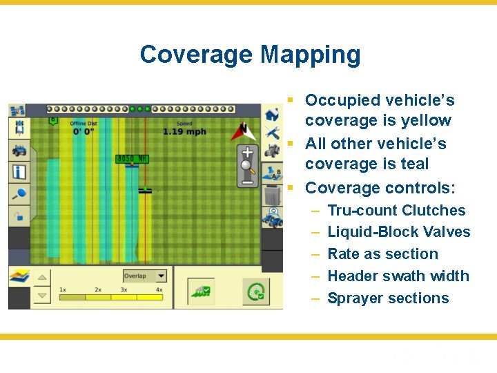 Coverage Mapping § Occupied vehicle’s coverage is yellow § All other vehicle’s coverage is