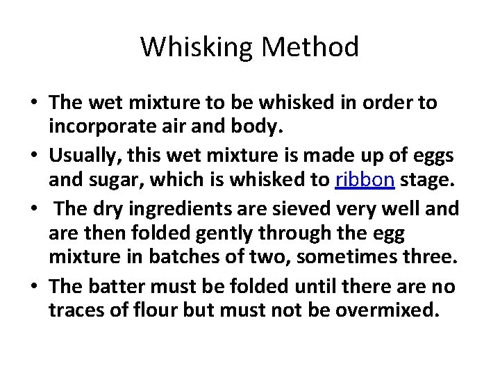 Cake Making Methods 4 Basic Methods are used