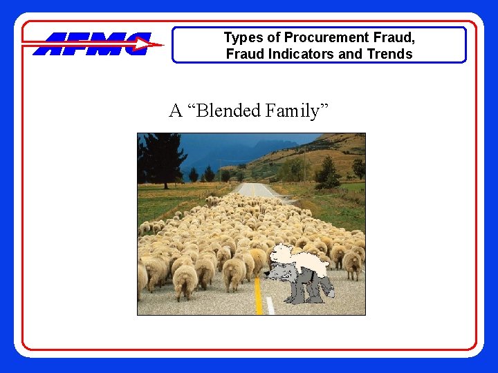 Types of Procurement Fraud, Fraud Indicators and Trends A “Blended Family” 