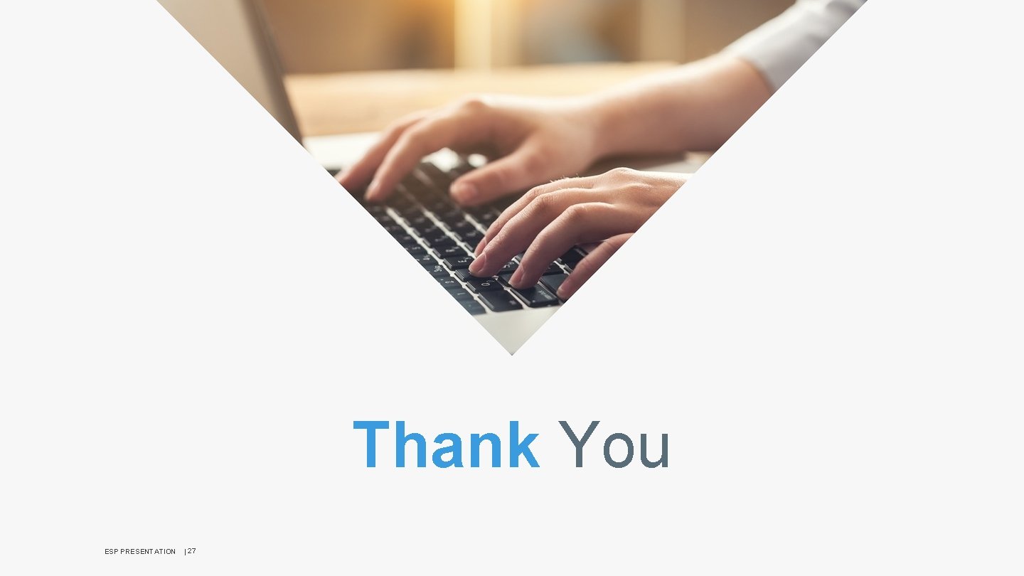 Thank You ESP PRESENTATION | 27 