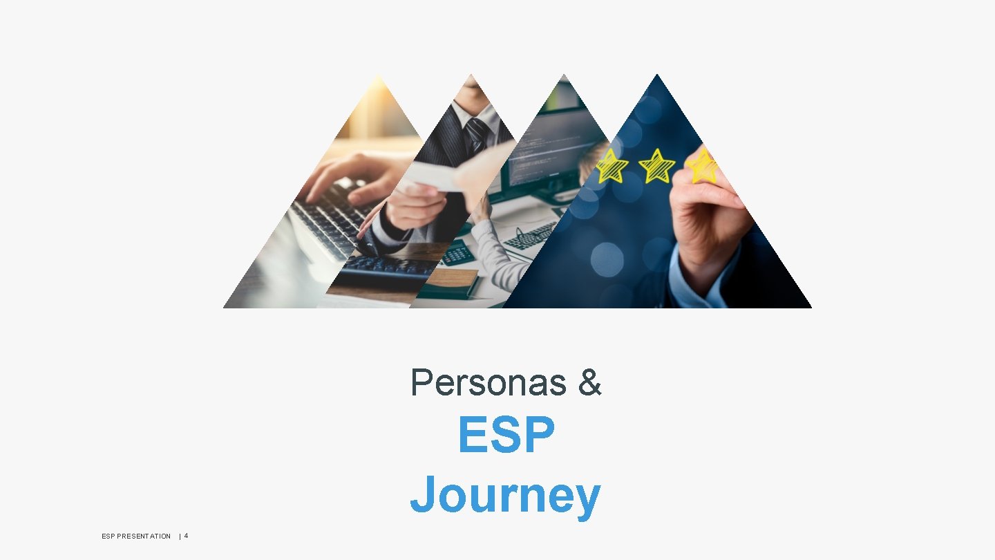 Personas & ESP Journey ESP PRESENTATION | 4 