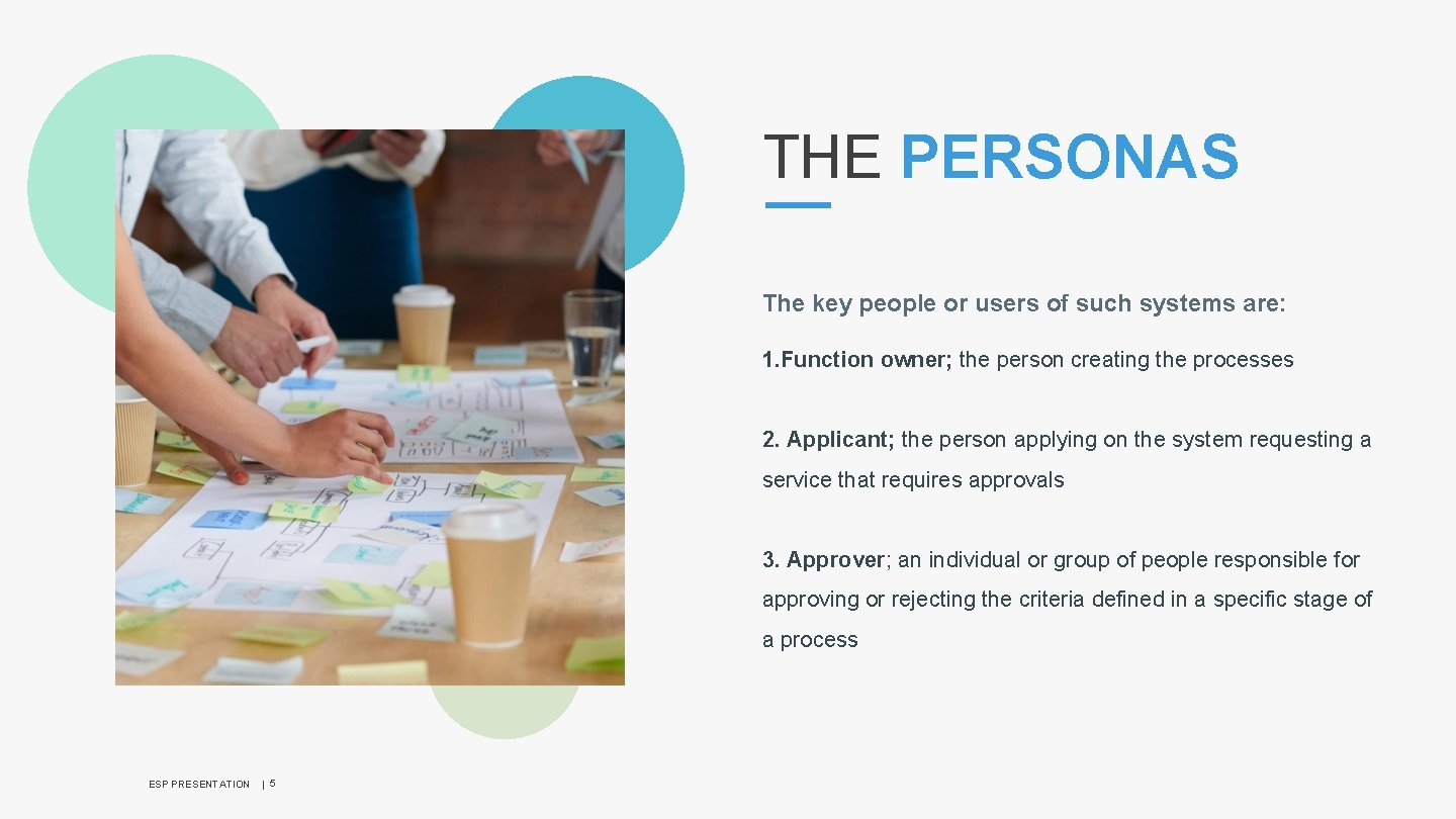 THE PERSONAS The key people or users of such systems are: 1. Function owner;