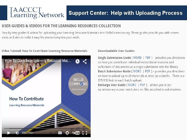 Support Center: Help with Uploading Process 