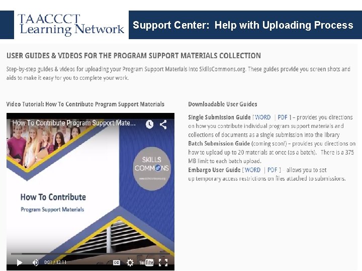 Support Center: Help with Uploading Process 