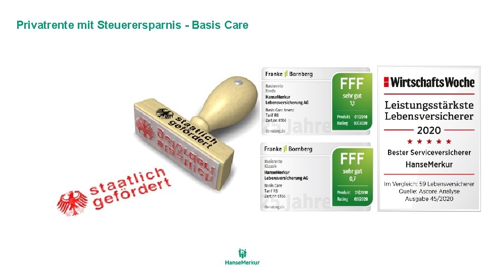 Privatrente mit Steuerersparnis - Basis Care 