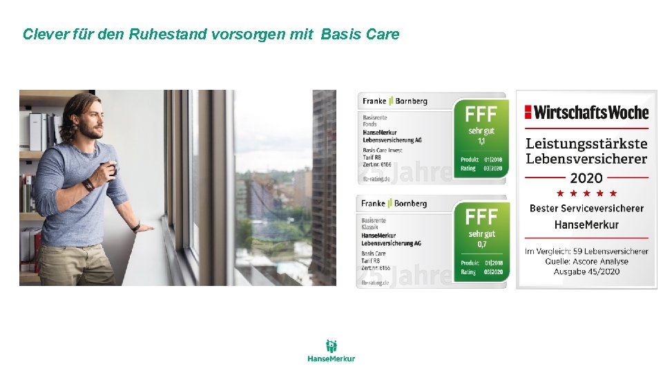 Clever für den Ruhestand vorsorgen mit Basis Care 