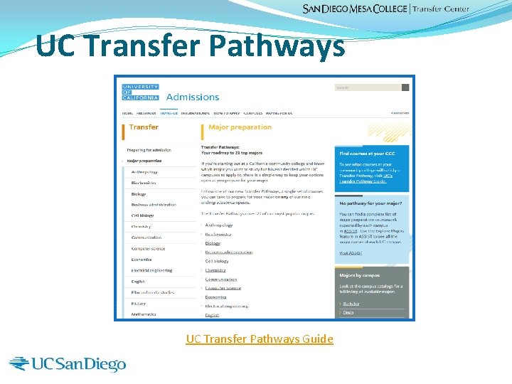 UC Transfer Pathways Guide 